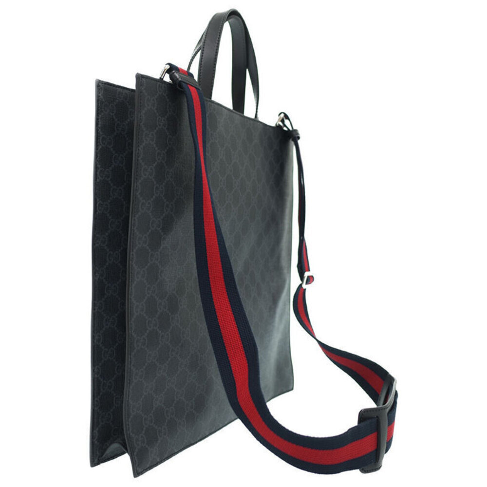 Gucci GG Tote Cat Soft Courrier Black Canvas Bag TIGER Night Supreme GG